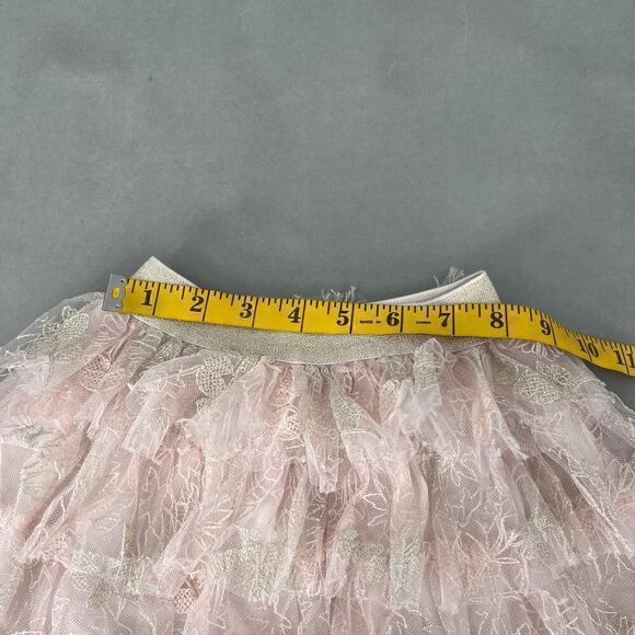 Gingersnaps Tulle Skirt Girls 4T Pink Floral Lace Coquette Balletcore Whimsical - Picture 5 of 7